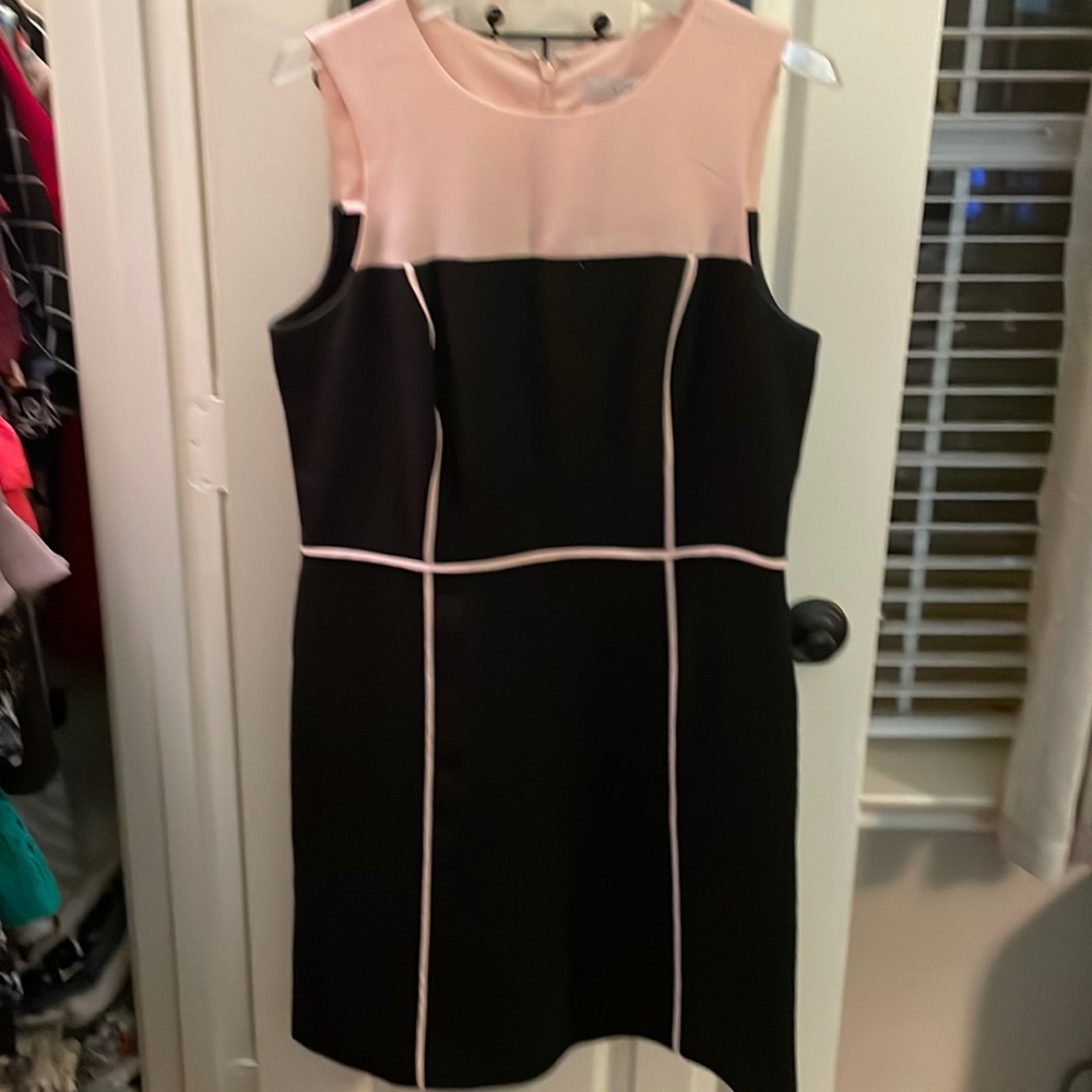 Pink and Black Sheath Dress